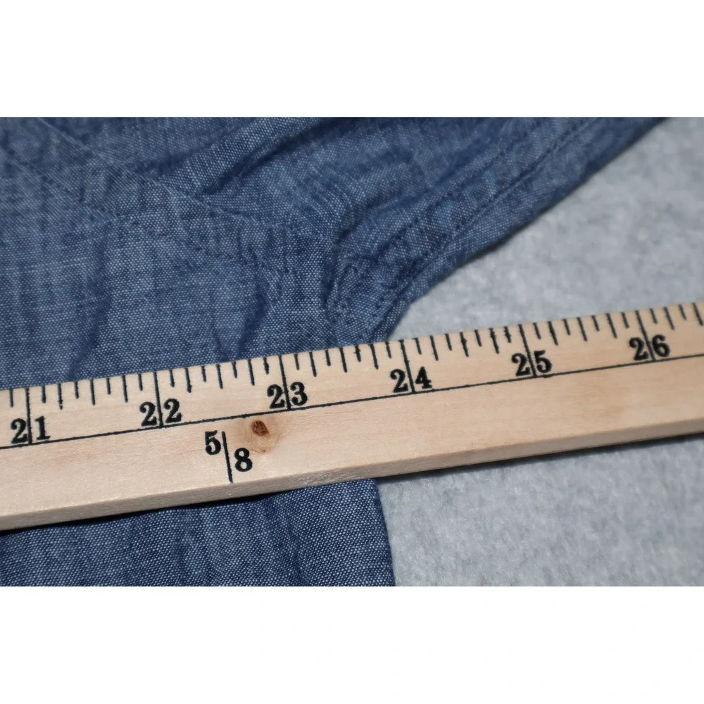 Banana Republic Jean Denim Shirt Mens XL Blue Chambray Soft Wash Slim Fit